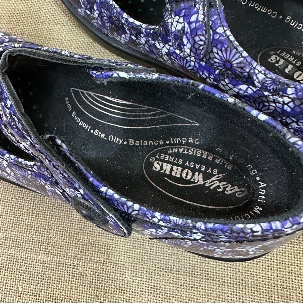 Easy Works By Easy Street- Sketchers- Blue Mosaic Mary Jane Work Shoe- Size 8 - Picture 8 of 9